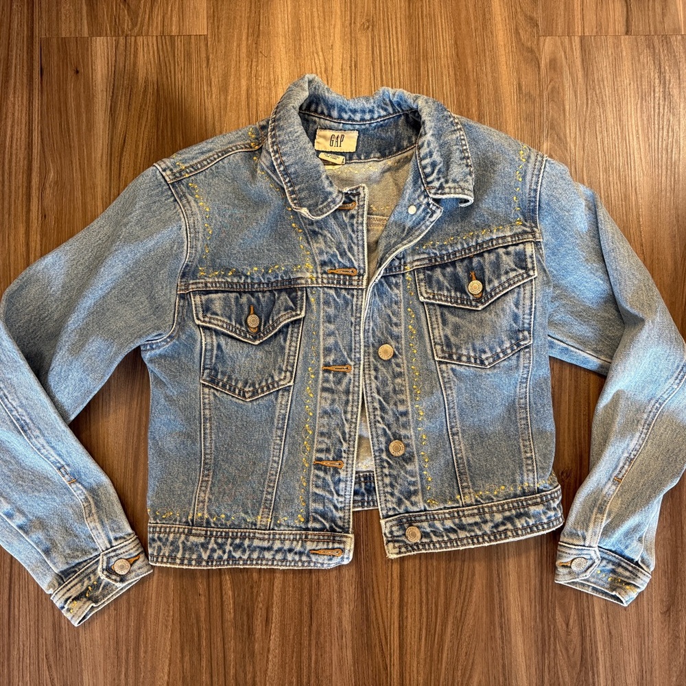 GAP Embroidered Gold Horse Denim Jacket